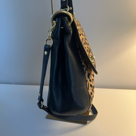 Coach Park Ocelot Hair Calf Leather Flap Satchel Shoulder Bag - Picture 8 of 8